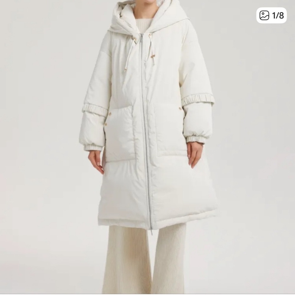 Nap Women's oversized White Puffer Coat